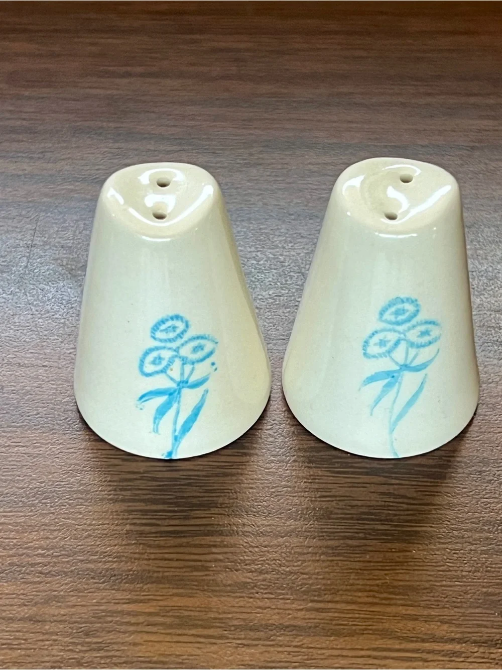 Vintage Mid-century Small Ceramic Salt and Pepper Shakers